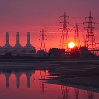 Connah's Quay CCGT power station sunset